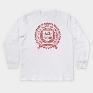 MacGyver School Vintage Kids Long Sleeve T-Shirt